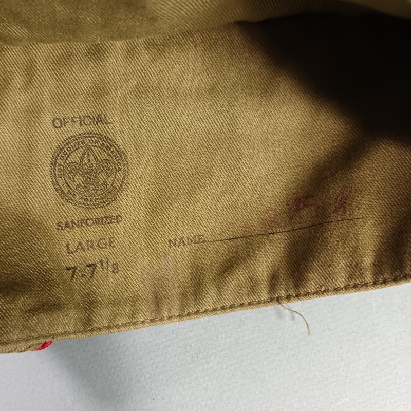 CALOT SCOUT BSA BOY SCOUTS OF AMERICA AVEC INSIGNE BRODE MARQUAGE OFFICIEL TAILLE US 7-7.1/8